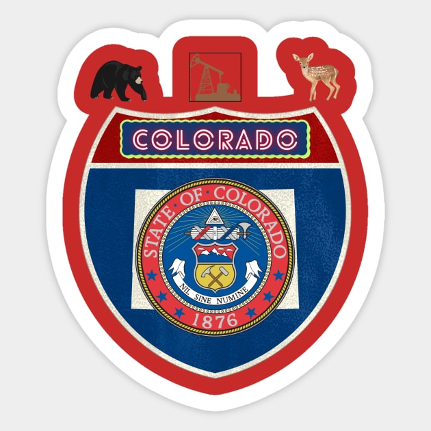 State of Colorado USA Sticker by TopSea